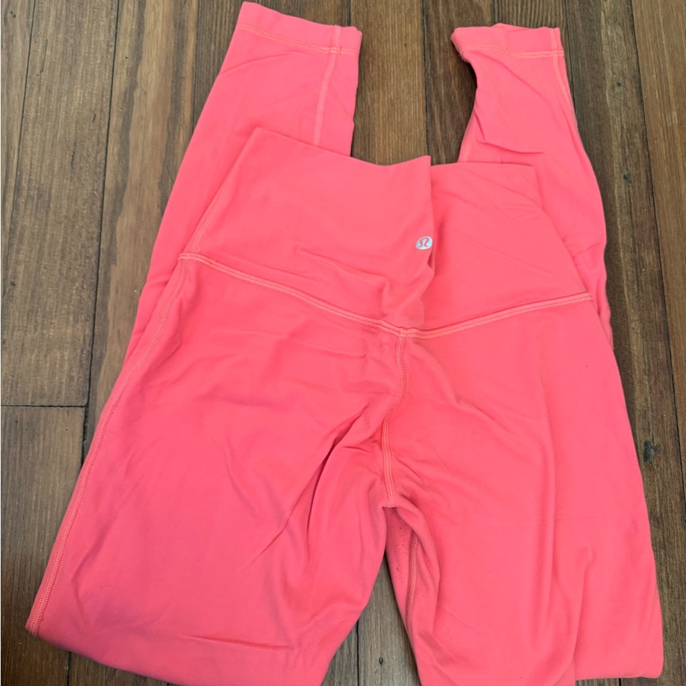 lululemon athletica Coral Pink Workout Leggings